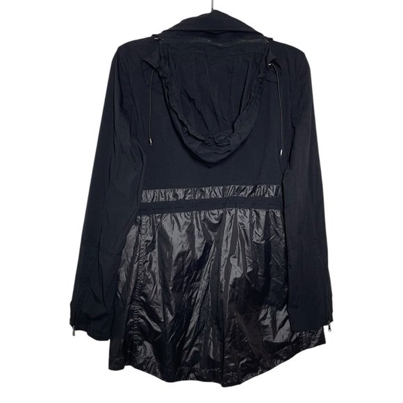 Anatomie Black Hybrid Windbreaker Stormi Removable Hood Travel Jacket Small - Picture 2 of 13